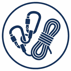 Karabiner und Seil – persönliche Schutzausrüstung
